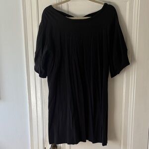 NWT Free Assembly Cotton Black Mini Dress Sz L